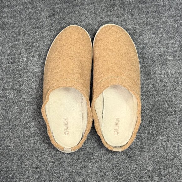 OluKai Hamani Hulu Mule slippers Men\'s Size 10 Oatmeal Wool Slip On House Shoes main image 11